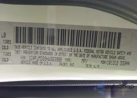 2017 Jeep Cherokee Limited 4X4 из США, поврежденный, VIN 1C4PJMDS9HW563989